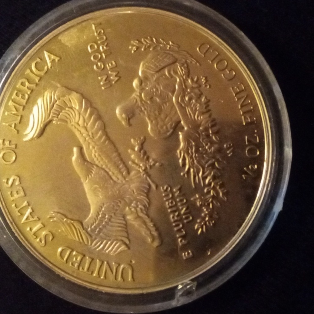 Gold coin gold coin American half ounce replica gold-plated 22k USA proof